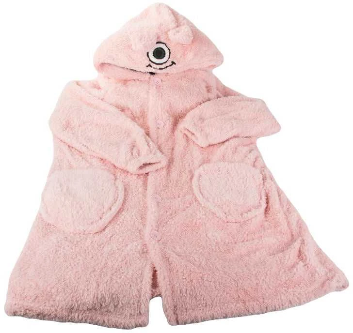Šiltas oversize XL pledas su gobtuvu, rožinė