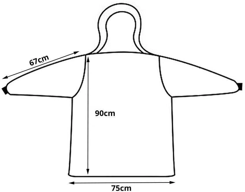 Minkštas ir šiltas oversize pledas su gobtuvu, violetinis