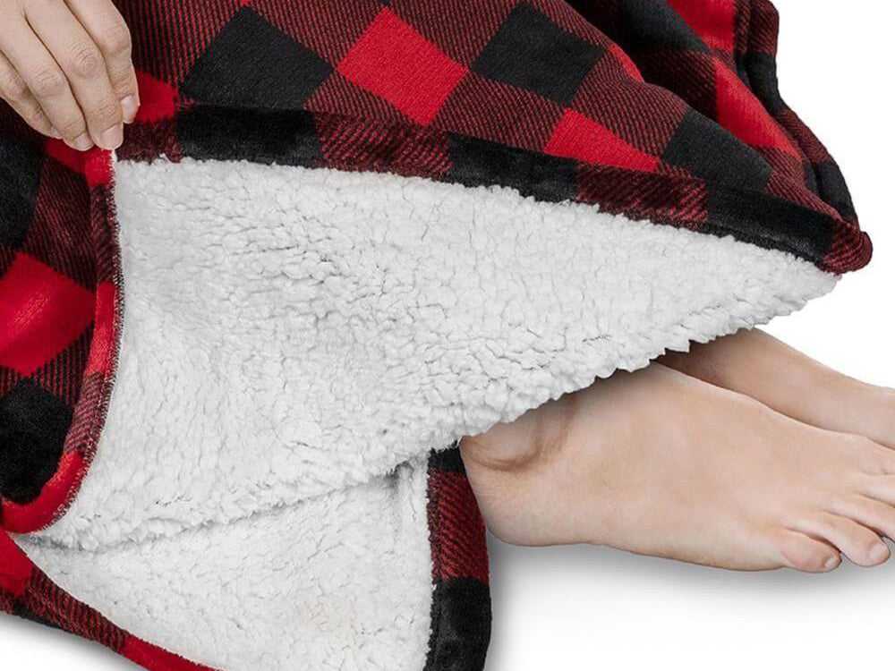 Šiltas, didelis XXL 2in1 apklotas, storo kailio, minkštas chalatas su gobtuvu