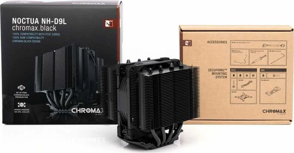 NOCTUA NH-D9L chromax.juodas procesoriaus aušintuvas