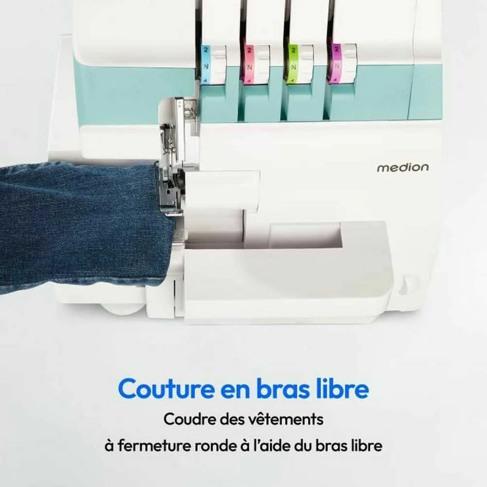 Siuvimo mašina Medion LIFE® MD19169 Overlock-Nähmaschine SO90 türkis