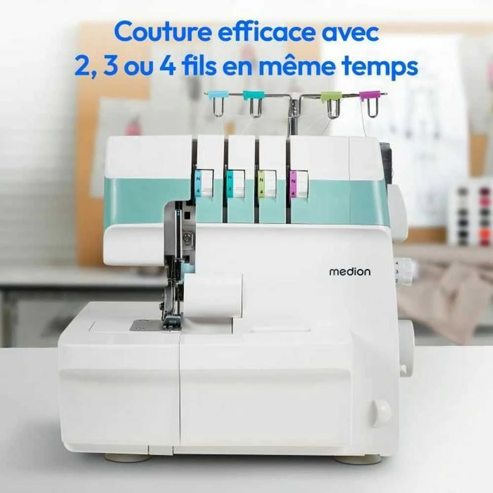 Siuvimo mašina Medion LIFE® MD19169 Overlock-Nähmaschine SO90 türkis