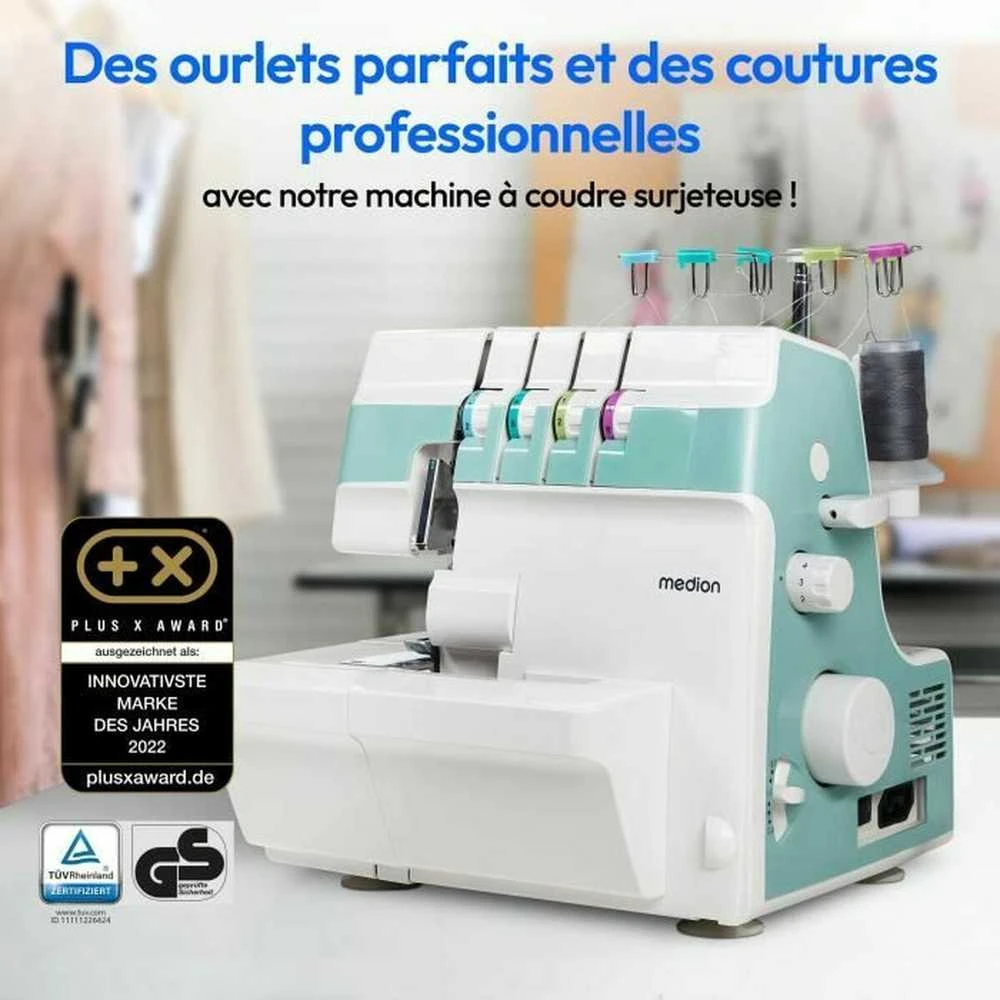 Siuvimo mašina Medion LIFE® MD19169 Overlock-Nähmaschine SO90 türkis