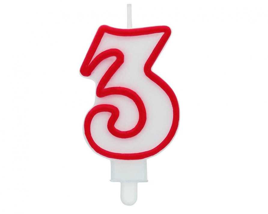 Gimtadienio žvakė numeris 3 GODAN