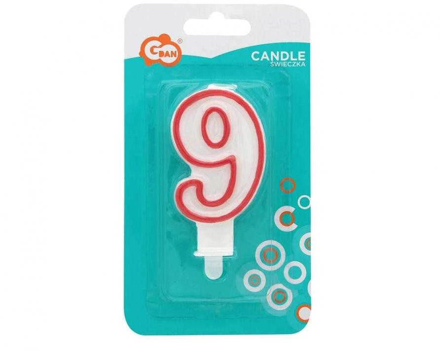 Gimtadienio žvakė numeris 9 GODAN PF-SCC/9