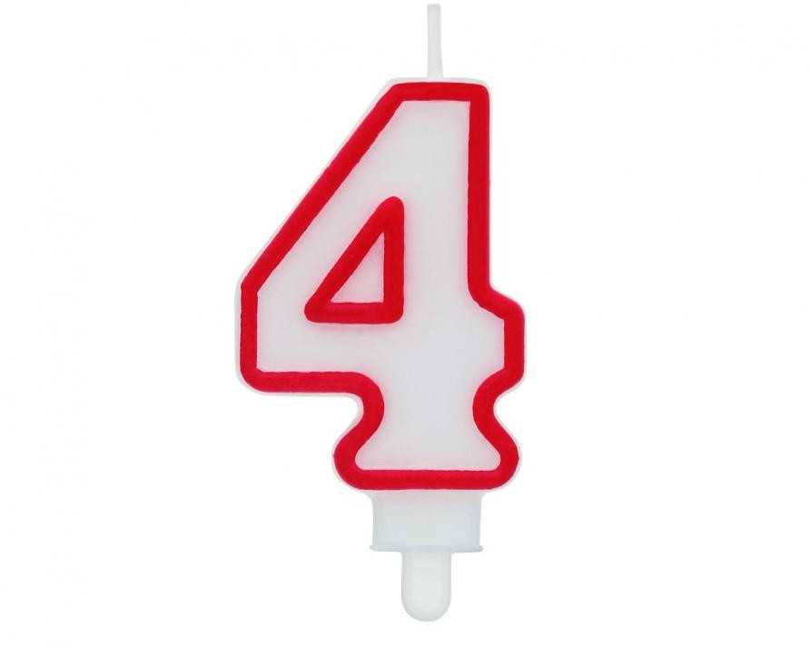 Gimtadienio žvakė numeris 4 GODAN