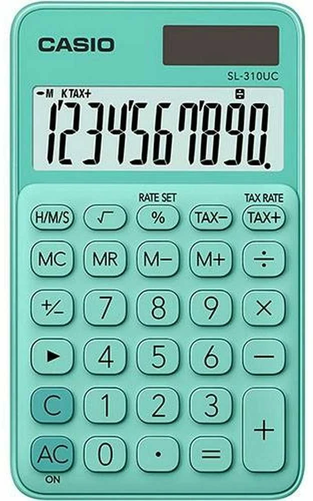 Casio SL-310UC-GN šviesiai žalias skaičiuotuvas