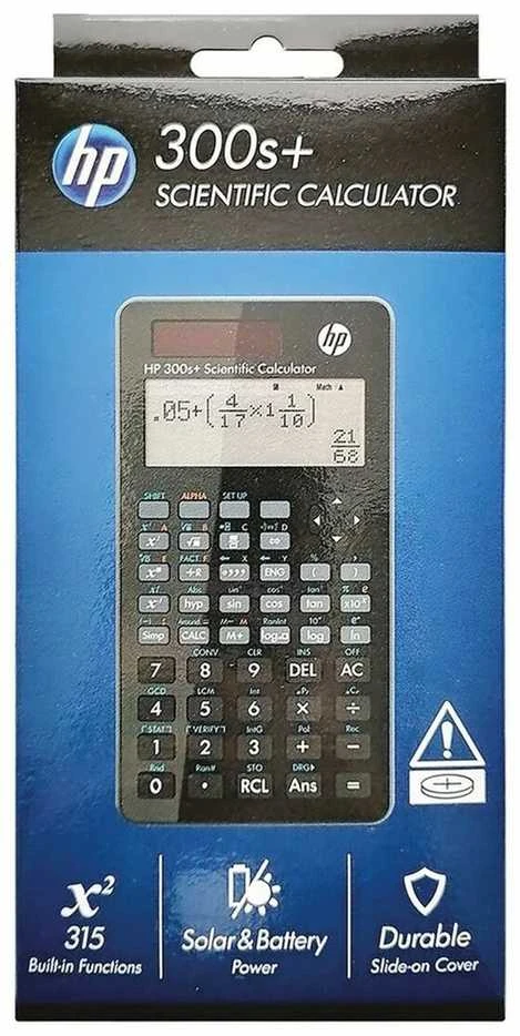 Hewlett Packard (HP) HP mokslinis skaičiuotuvas HP 300SPLUS/INT BX, 315 funkcijų, 155x84x20mm, juodas