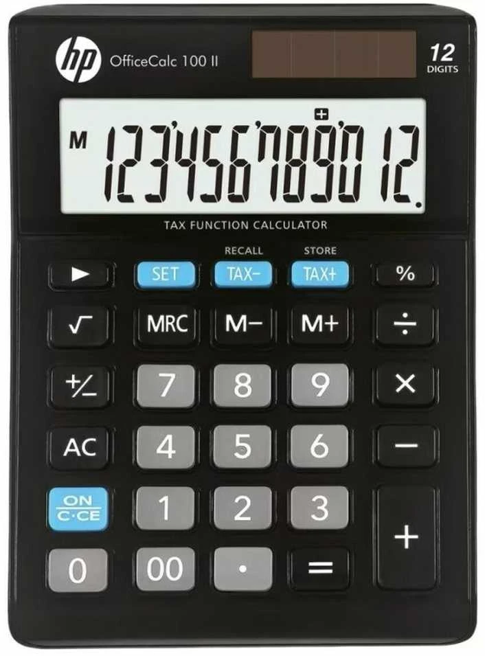 HP OfficeCalc 100 II juodas skaičiuotuvas