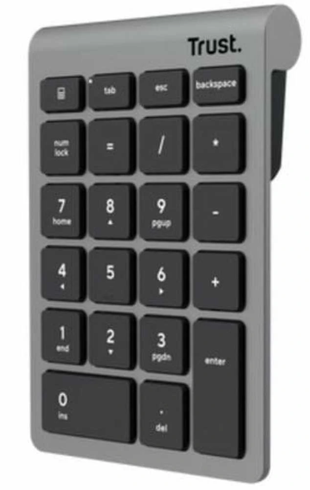 Klaviatūra Trust Xalas numeric keypad Nešiojamas kompiuteris/PC RF belaidė Sidabrinis