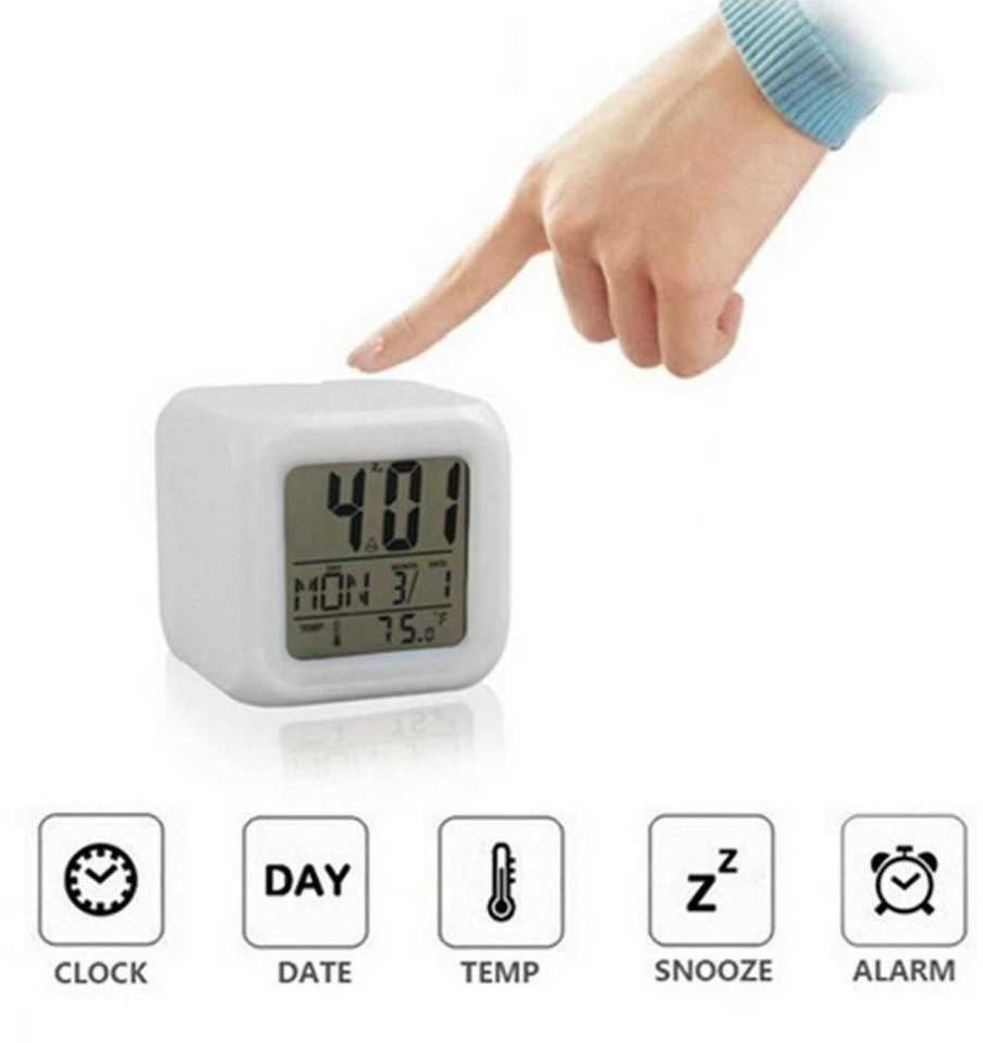Žadintuvas su termometru ir LCD