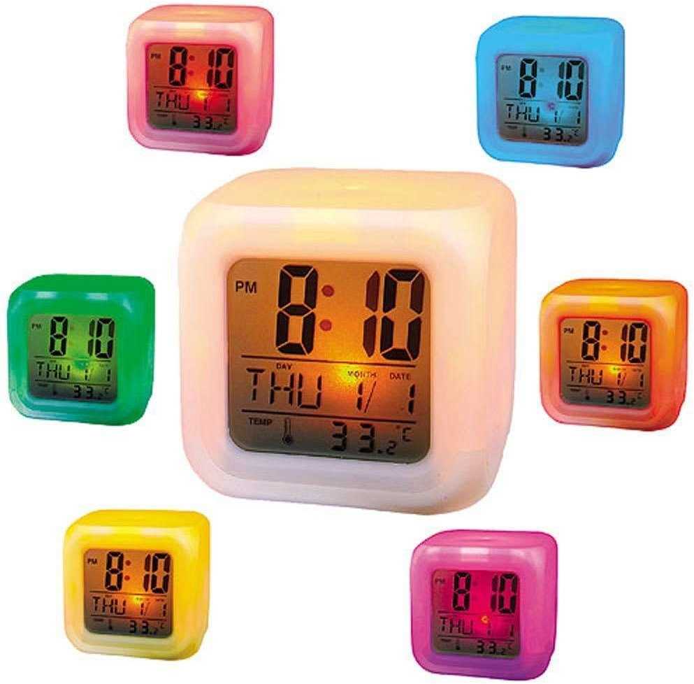 Žadintuvas su termometru ir LCD