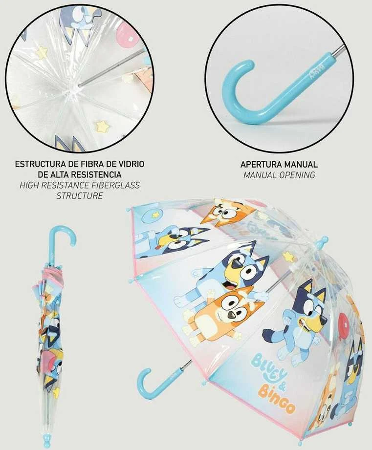 CERDÁ Bluey manual bubble umbrella
