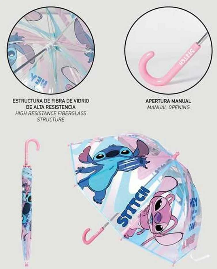 Skėtis Stitch Rožinė Ø 71 cm