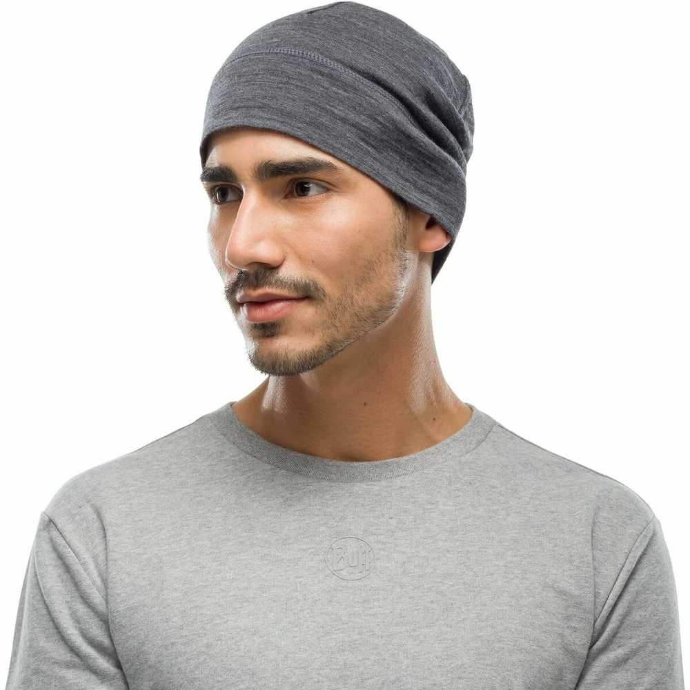 BUFF MERINO LIGHTWEIGHT BEANIE SOLID Pilkas vieno dydžio kepurėlė Standartinė