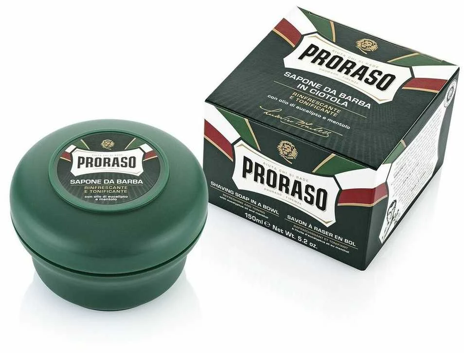 Proraso Green Line Gaivinamasis skutimosi muilas indelyje, 150 ml