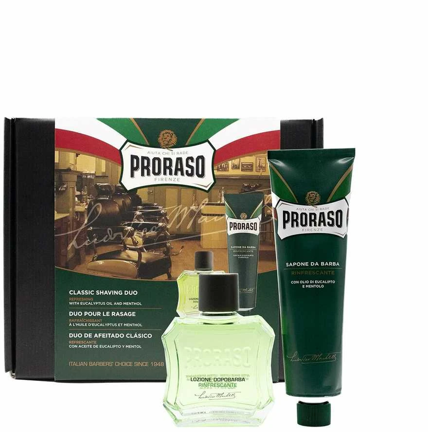 Proraso Duo Pack Refresh Shaving Cream & Lotion Skutimosi rinkinys