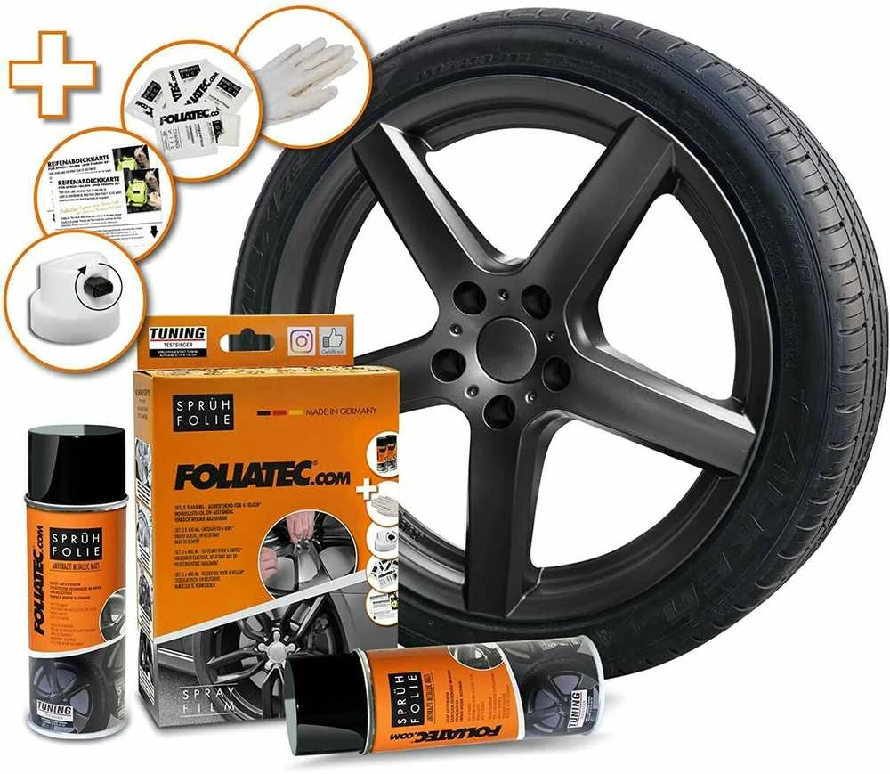 Foliatec purškiama plėvelė rinkinys su ratlankiu