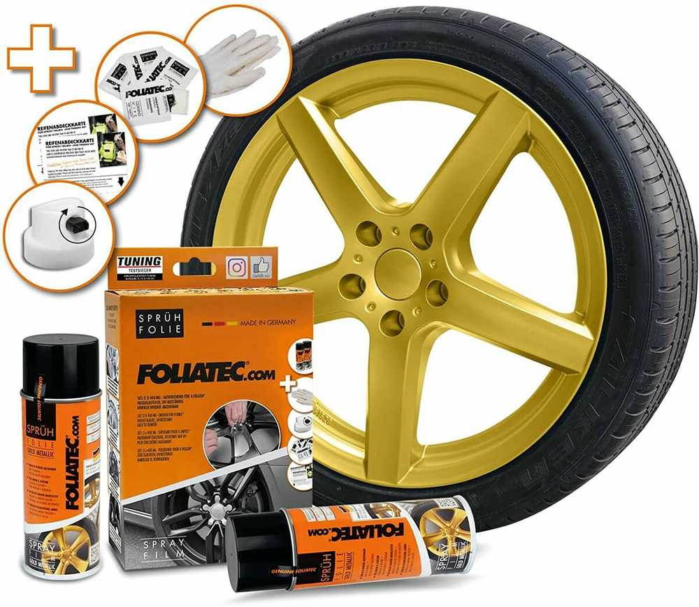 Foliatec Sprayfolie guld metallic 2x400ml