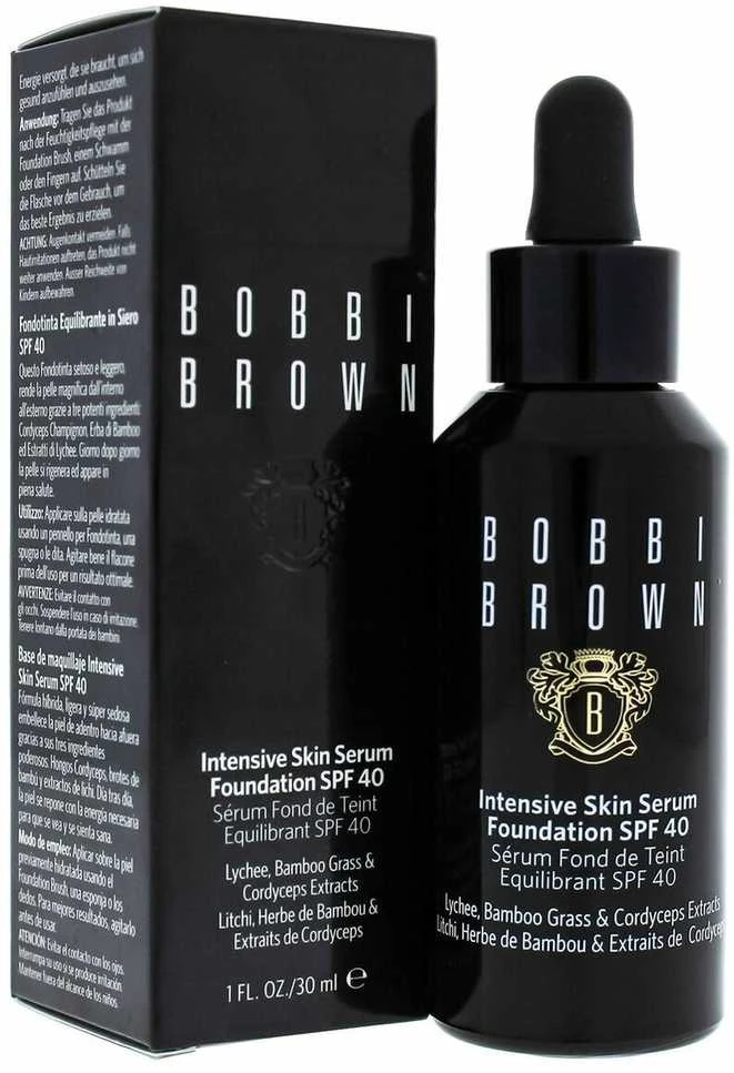 Bobbi Brown Intensyvus makiažas ir serumas SPF 40 (intensyvus odos serumas su makiažo pagrindu SPF 40), 30 ml, rusvai gelsvas