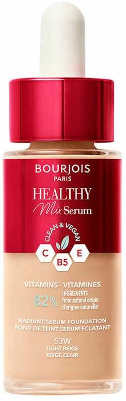 Veganiškas makiažo pagrindas BOURJOIS Paris Healthy Mix Clean & Vegan Serum Makeup, 30 ml N:53 W