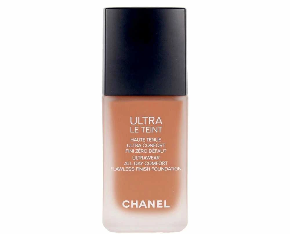 Chanel Ultra Le Teint Flawless Finish Fluid Foundation ilgai išliekanti tobulinanti kreminė pudra, matinis švytintis efektas, atspalvis: BR132, 30 ml