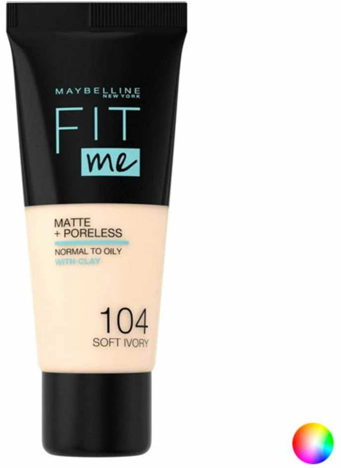 Maybelline Fit Me Matte & Poreless 104 Soft Ivory Buteliams Skystis 30 ml