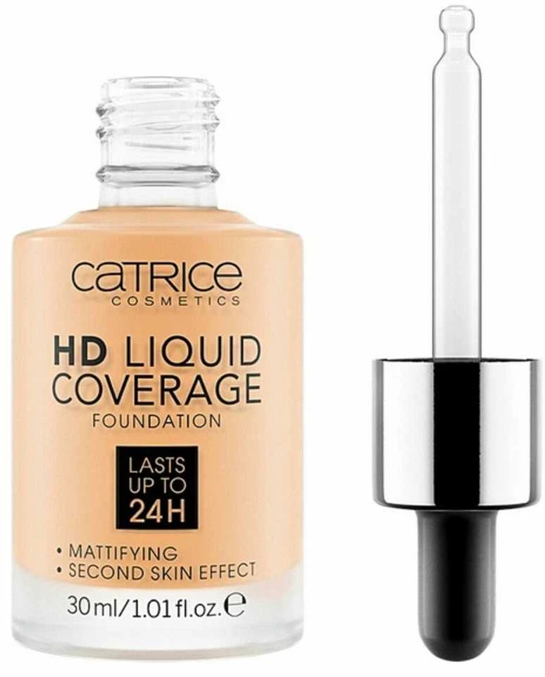 Catrice Hd Liquid Coverage Foundation Lasts Up Tp 24h 030 Sand rusvai gelsvas Makiažo pagrindas 30ml