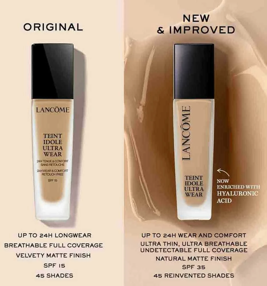 „Lancôme“ matinis makiažo pagrindas SPF 35 „Teint Idole Ultra Wear“ (makiažo pagrindas), 30 ml, 325C - 04 rusvai gelsvas „Nature“
