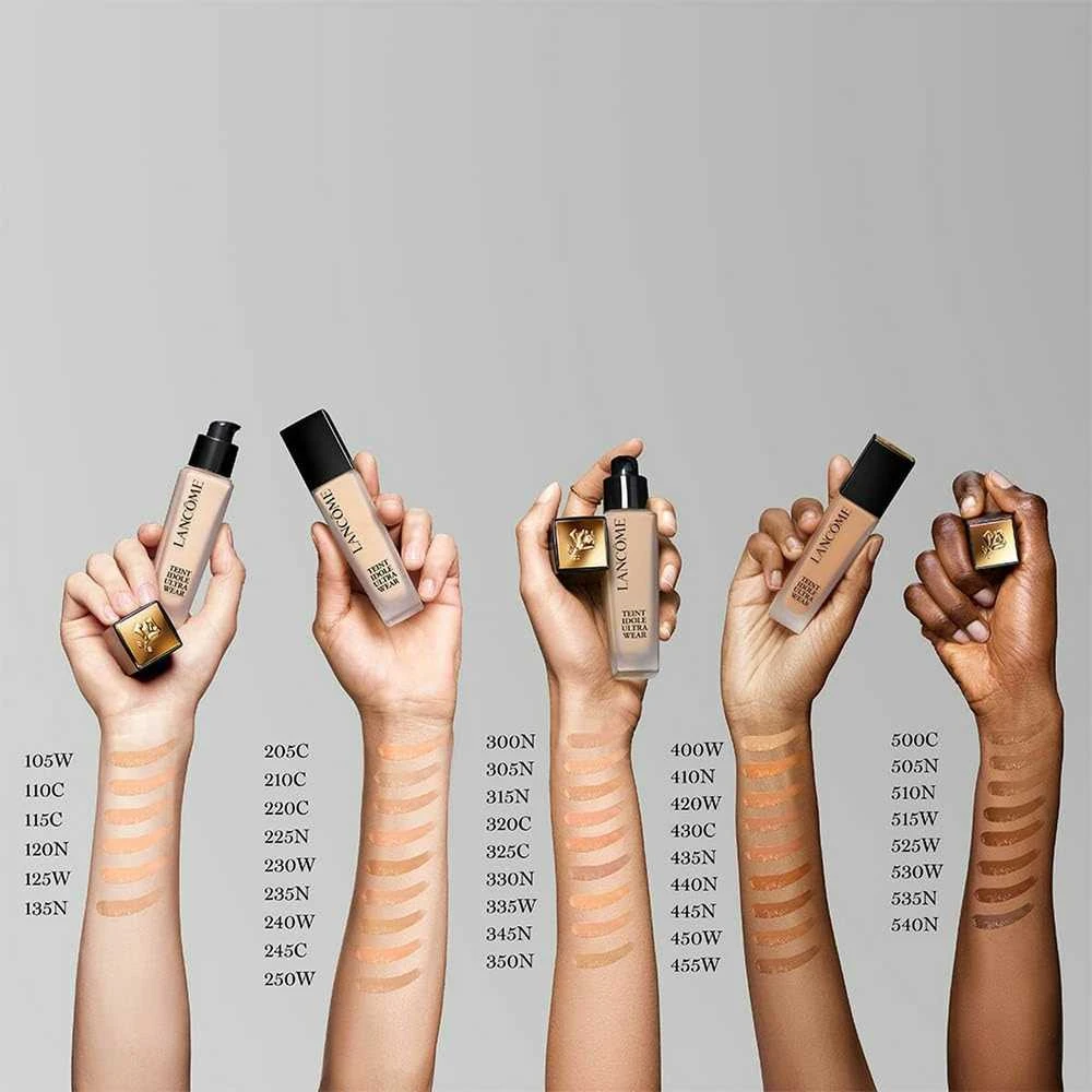 „Lancôme“ matinis makiažo pagrindas SPF 35 „Teint Idole Ultra Wear“ (makiažo pagrindas), 30 ml, 345N - 045 Sable rausvas gelsvas