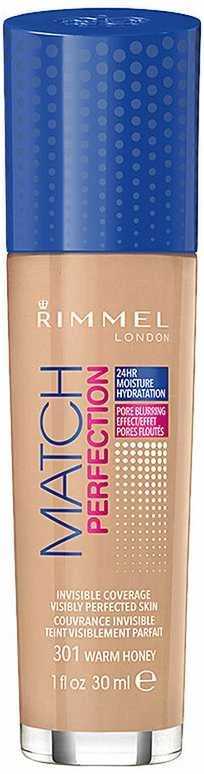 Makiažo pagrindas Rimmel London Match Perfection Foundation SPF20 101 Classic Ivory 30ml