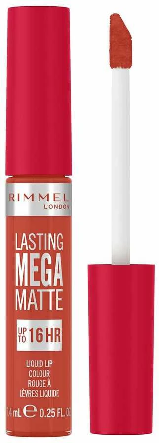 Rimmel London Lasting Mega Matte Skysti lūpų dažai moterims, 7,4 ml