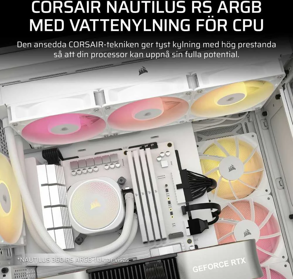 Corsair NAUTILUS 240 RS ARGB Balta CW-9060094-WW Ausinės
