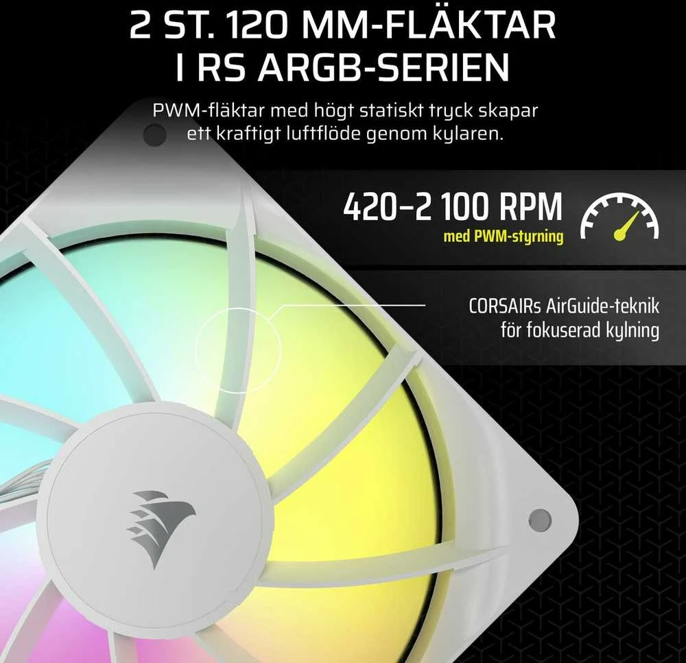 Corsair NAUTILUS 240 RS ARGB Balta CW-9060094-WW Ausinės