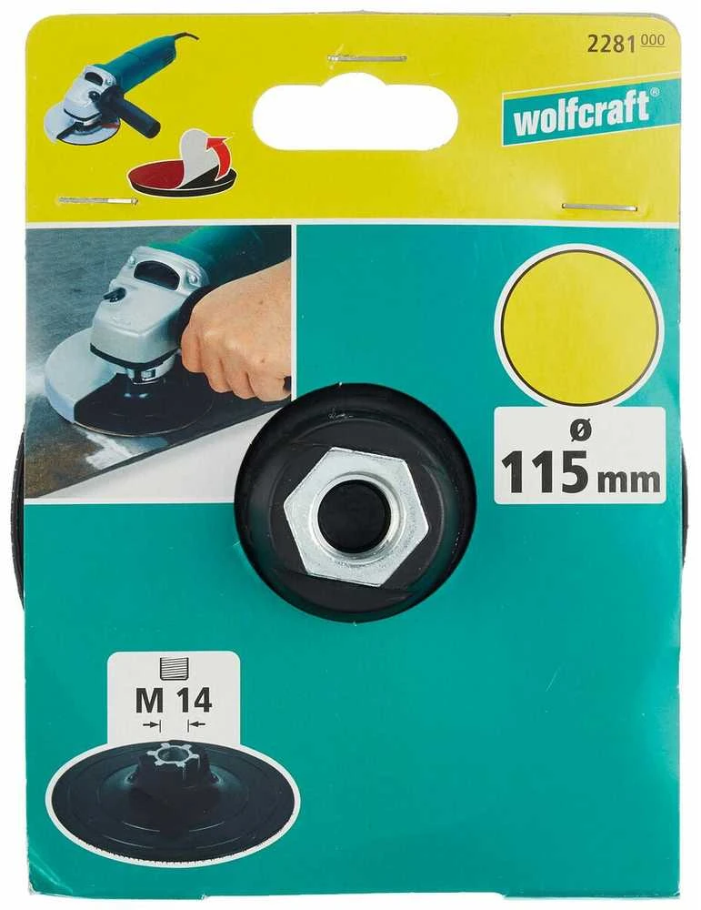 „Wolfcraft VELCRO“ ŠLIFIMO DISKAS 115MM M14