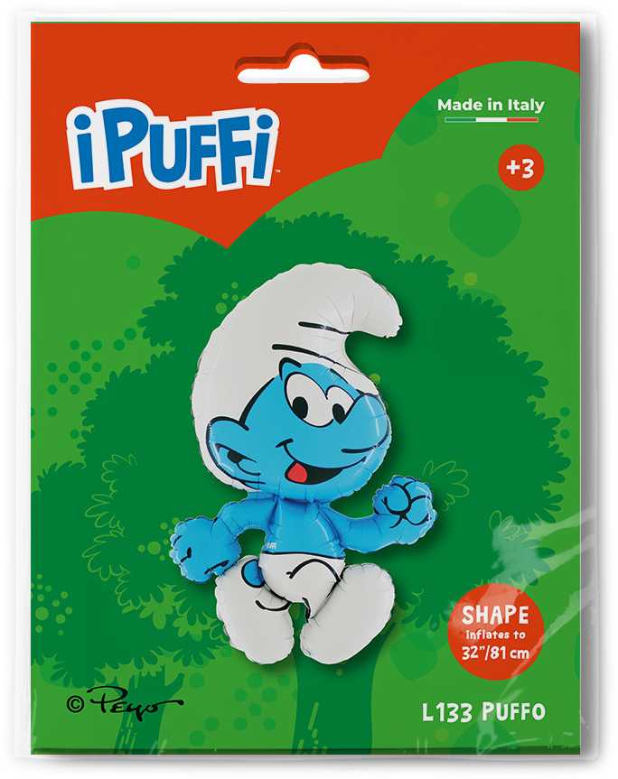 Smurfs Puffo folijos balionas 81 cm