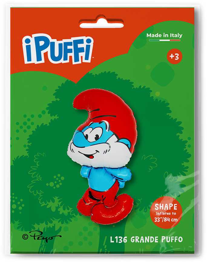Smurfų Papa folijos balionas 84 cm