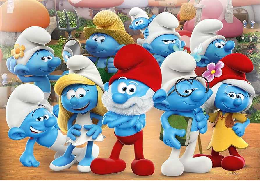 „Smurfų susibūrimas“ 60 detalių Clementoni dėlionė