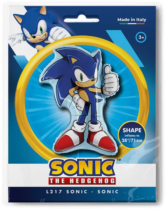 Sonic as√ºndiszn√≥ Larrikin f√≥lia lufi 71 cm