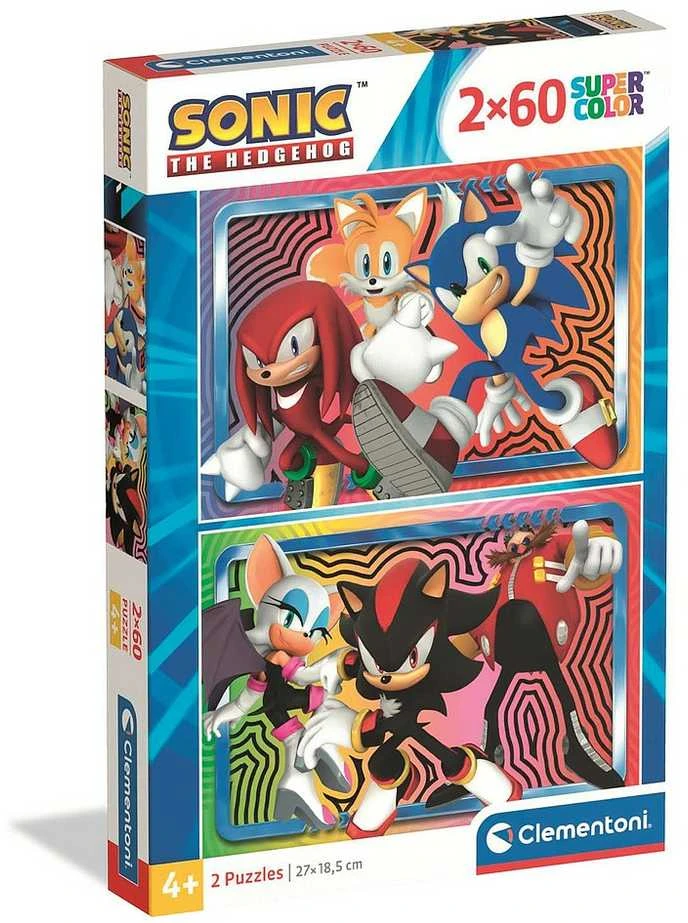 Clementoni Dėlionė 2x60 vnt. - Sonic