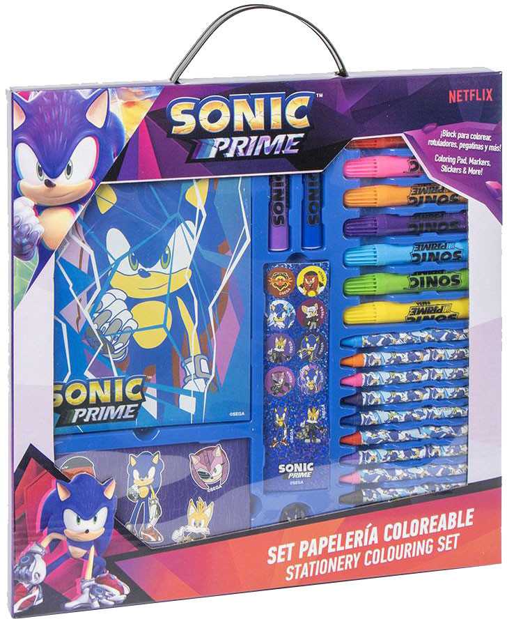CERDÁ Sonic Prime colouring stationery set