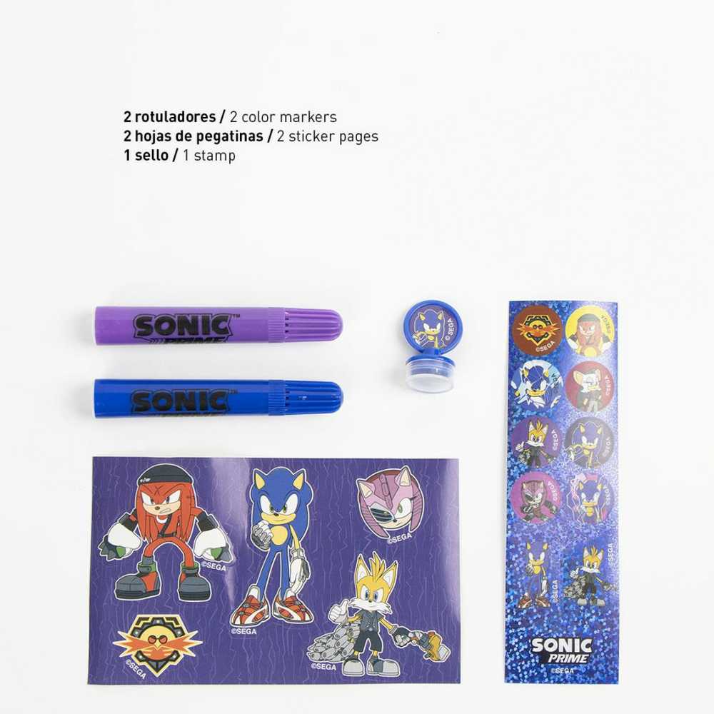 CERDÁ Sonic Prime colouring stationery set