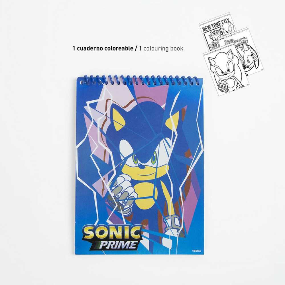 CERDÁ Sonic Prime colouring stationery set