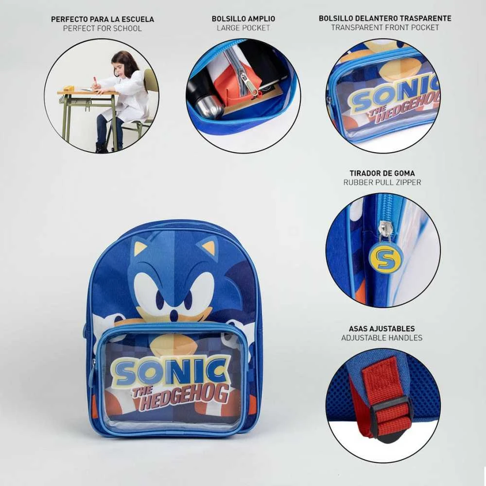 CERDÁ Sonic The Hedgehog Ežiuko Soniko kuprinė, 30 cm