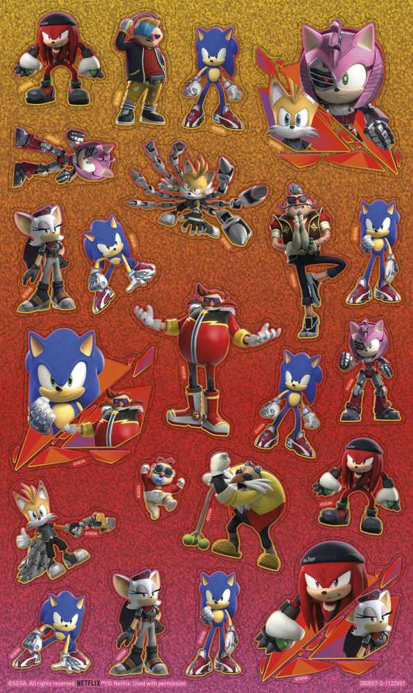 „Sonic the Hedgehog Prime Super“ lipdukų rinkinys su žaidimu