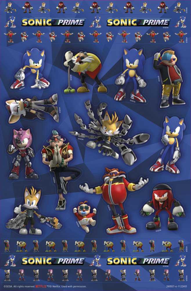 „Sonic the Hedgehog Prime Super“ lipdukų rinkinys su žaidimu