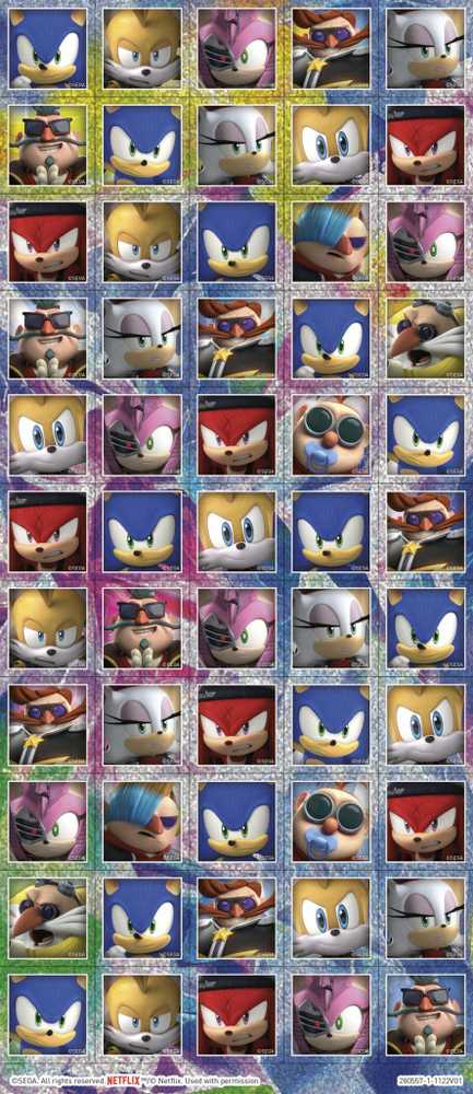 „Sonic the Hedgehog Prime Super“ lipdukų rinkinys su žaidimu