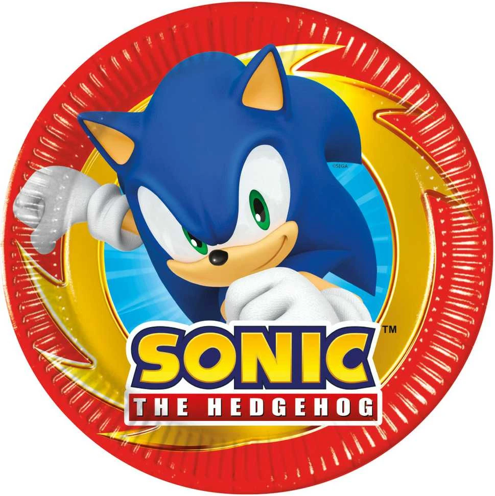 Popierinė lėkštė 20 cm Sonic, 8 vnt., Party GODAN 95646