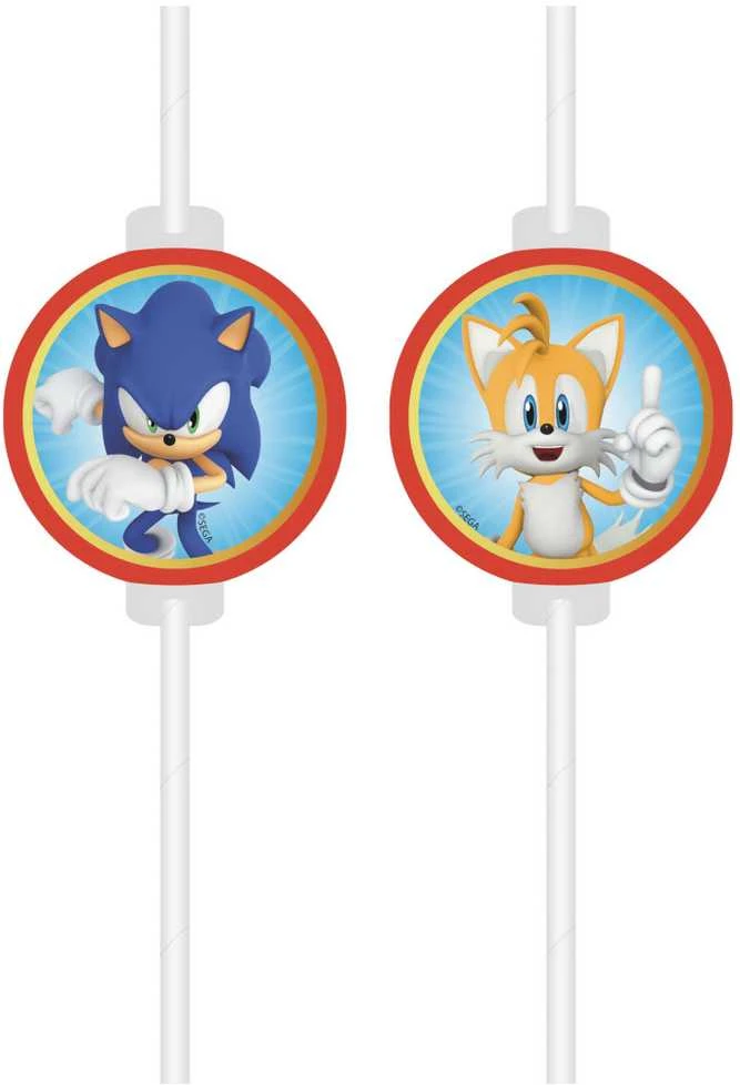 „Globos Europe Bv“ „Sonic Speed“ popieriniai šiaudeliai, 4 vnt.