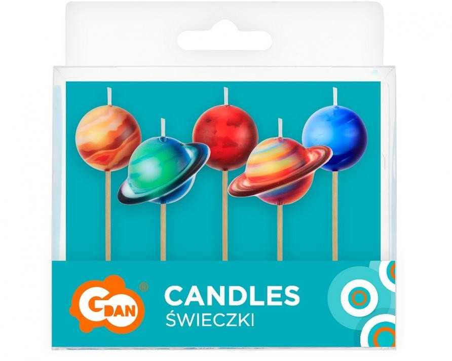 GoDan Žvakės Planets picker, 5 vnt.